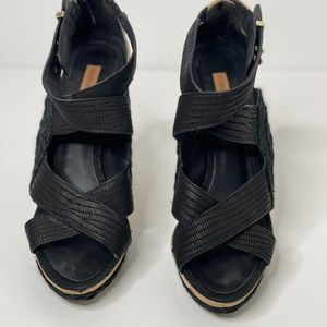 BCBG Maxazria Black Heeled Sandal Size 10